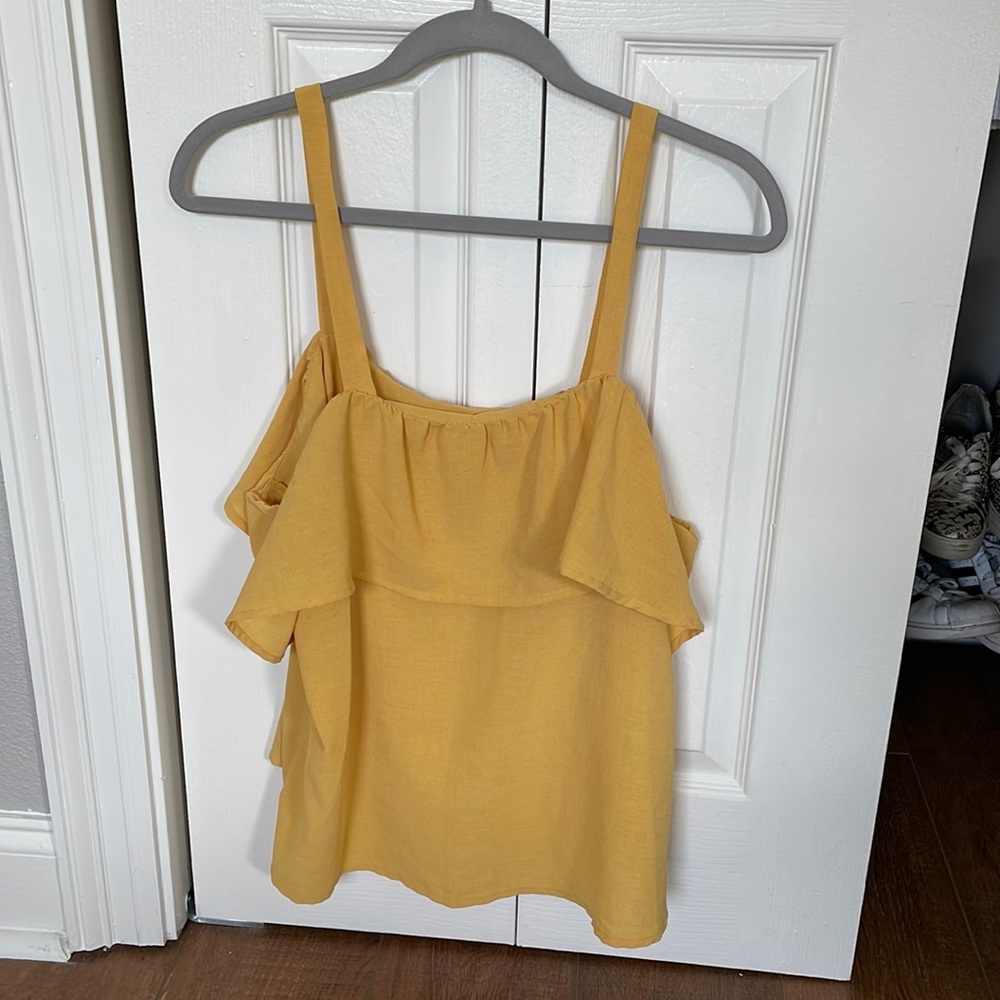 Gold thick strap tank